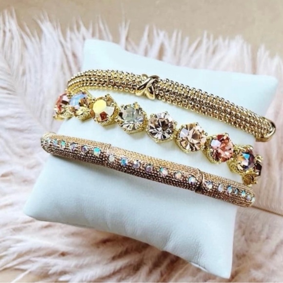 Park Lane “Peaches & Cream” Honeycomb Impression Bracelet! NWOT!!!